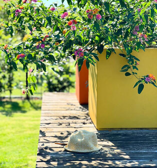 Haakpakket bucket hat hyacinth