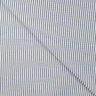 Poly Cotton Seersucker Stripe navy- seersucker