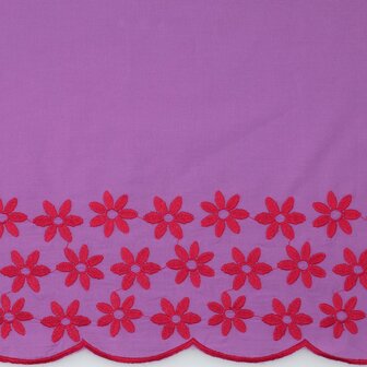 COTTON EMBROIDERY 1-SIDE BORDER - katoen