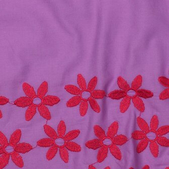 COTTON EMBROIDERY 1-SIDE BORDER - katoen