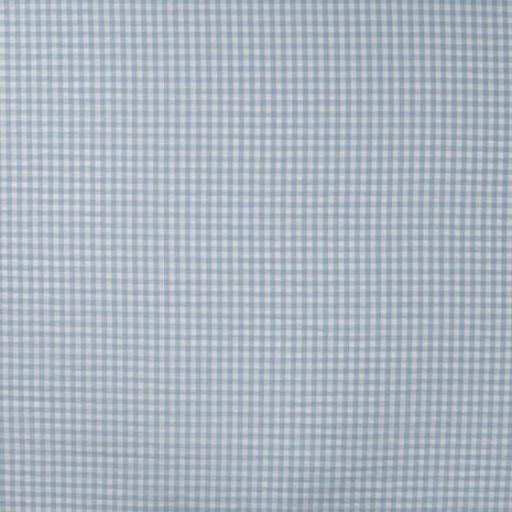 Cotton Seersucker Check blauw - seersucker