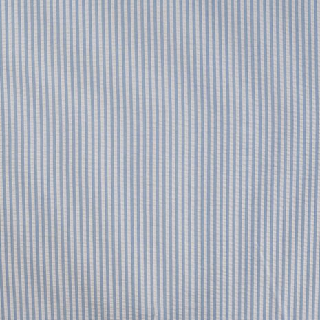 Poly Cotton Seersucker Stripe blue - seersucker