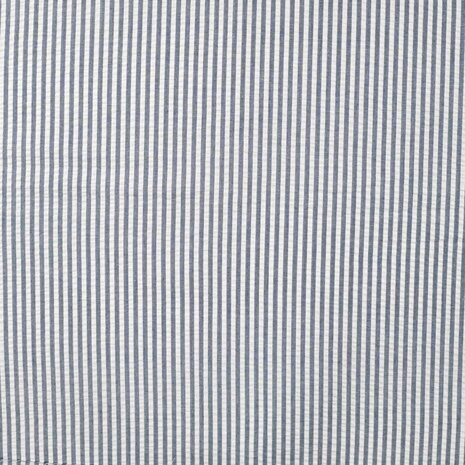 Poly Cotton Seersucker Stripe navy- seersucker